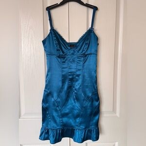 Guess Teal Satin Dress